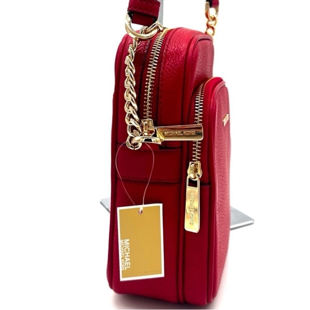 Michael Kors Medium NS Chain Xbody Bag Red/ Gold (NWT) - Picture 4 of 10